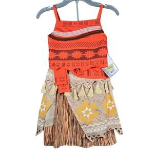 Disney Store Moana Costume Girls Size 5 6 Authentic 2 Pc Outfit Dress Up New